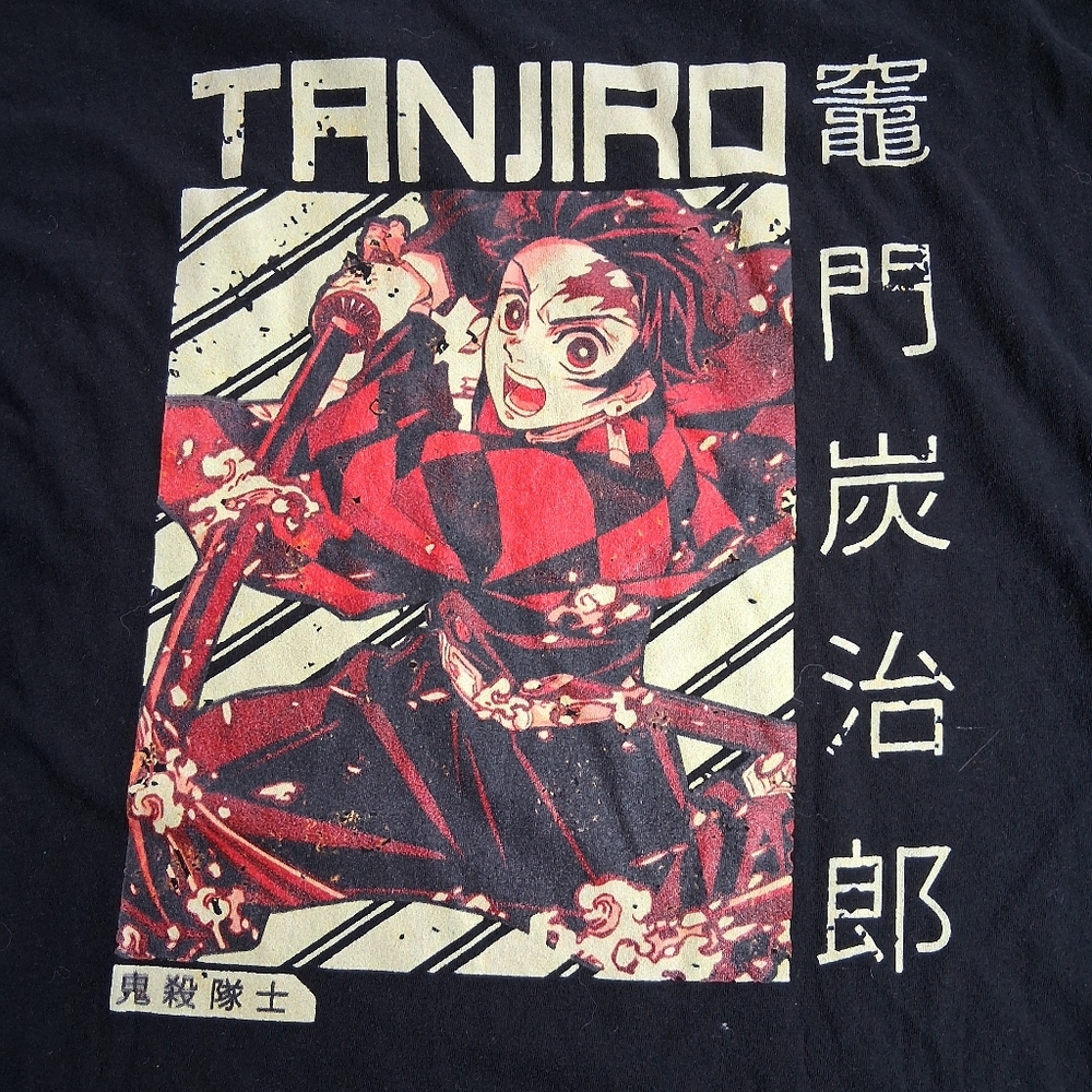Tanjiro graphic Tee shirt black size medium manga